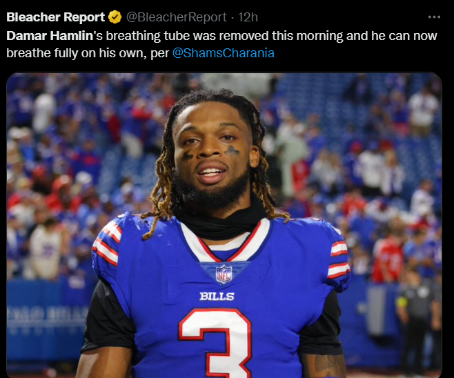 Bleacher Report - Prayers up for Damar Hamlin 